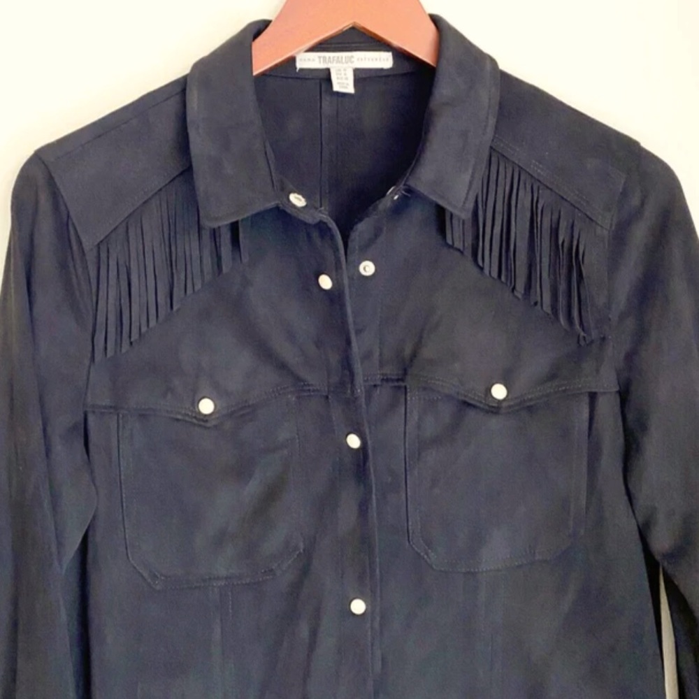 ZARA - TRAFALUC outerwear black long fringe jacket